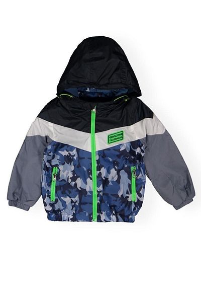 Verscon Boy's Hooded Zippered Raincoat