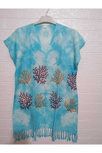 anne moda ankara 100% бавовняний легкий парео з рукавами - ЛІТНІЙ