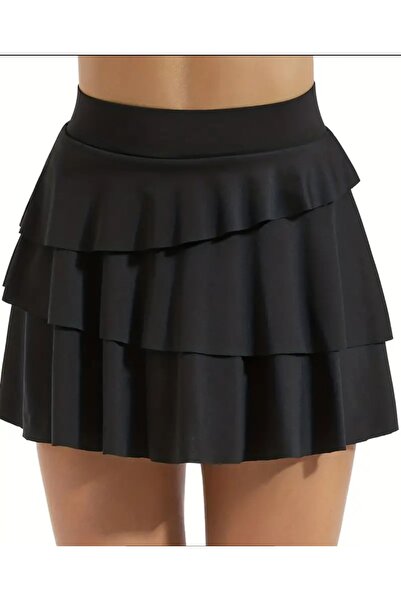 Lion Collection Vrstvená minisukně s vysokým pasem s volánem