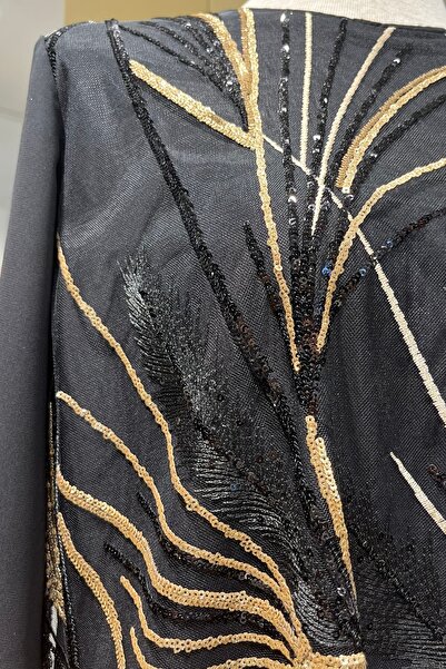 sırma giyim Pul Payet İşlemeli Şifon Desenli Bluz