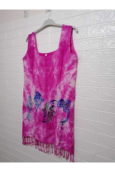 anne moda ankara 100% бавовняний товстий парео/сукня з підвісками та бахромою