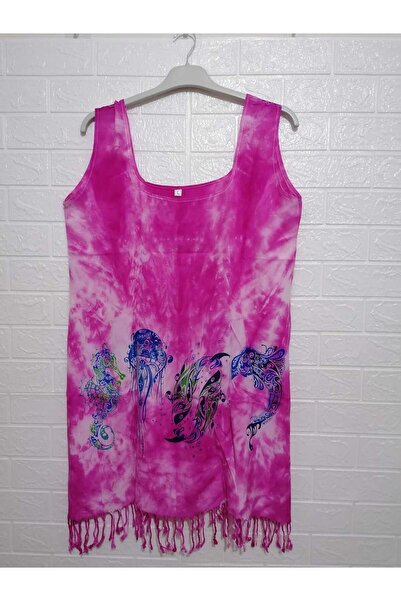 anne moda ankara 100% бавовняний товстий парео/сукня з підвісками та бахромою