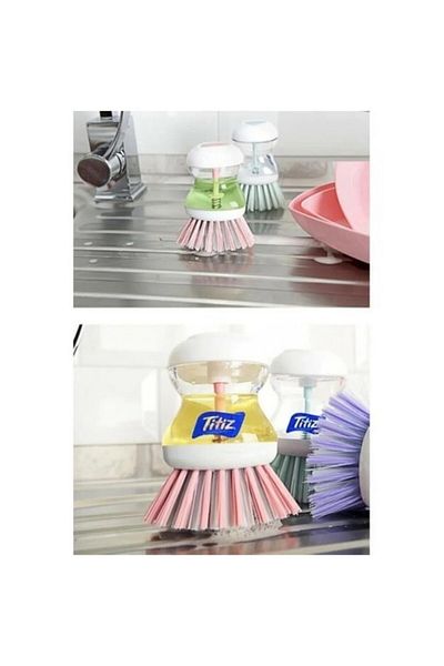 MG HOME 1 Piece Cleaning Dish Brush with Detergent Tank - Bathroom Brush Brush with Detergent Tank
