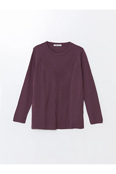 LC Waikiki LCW Grace - Γυναικείο πλεκτό πουλόβερ με μακρυμάνικο σχέδιο με λαι...