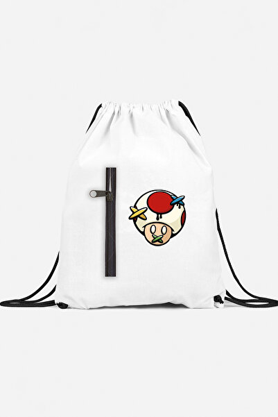 herotasarım Mantar Super Mario cu buzunare Spor rucsac bll4511