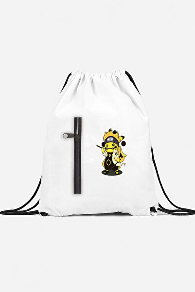 herotasarım حقيبة ظهر رياضية بتصميم الرسوم المتحركة بيكاتشو مع جيب bll4384
