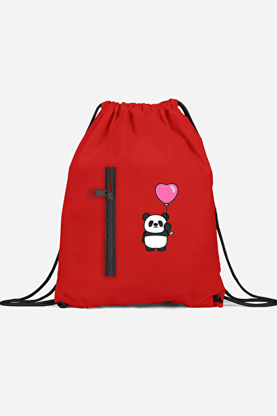herotasarım حقيبة ظهر رياضية باندا مع جيب bll4471