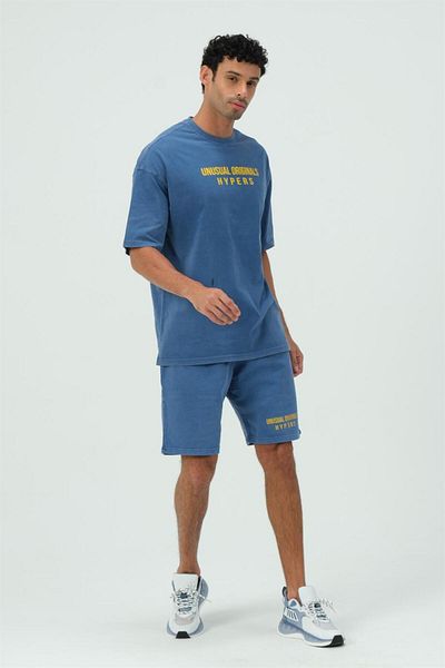 HYPERS R Staff Blue Washed Shorts Set de tricou