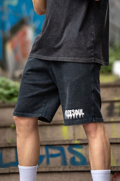 HYPERS Ανδρικό σορτς Freesoul Anthracite Washed Regular Fit