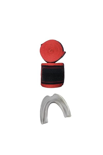 REMEGE Kickboks Şortu Silikon Dişlik ve 3,5 Metre Bandaj Kick Boks Üçlü Set