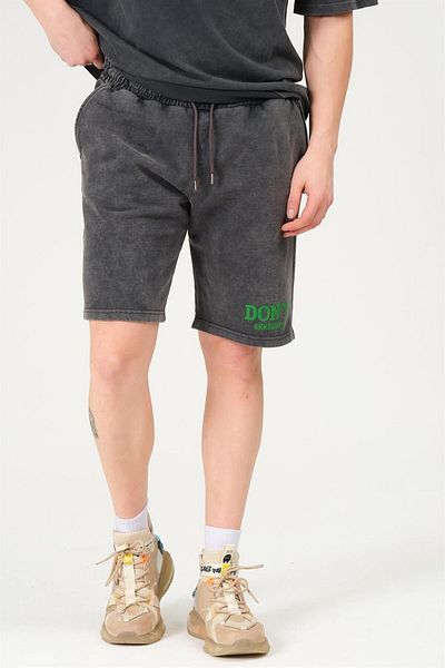 HYPERS Ανδρικό σορτς Dont Anunce Anthracite Washed Regular Fit