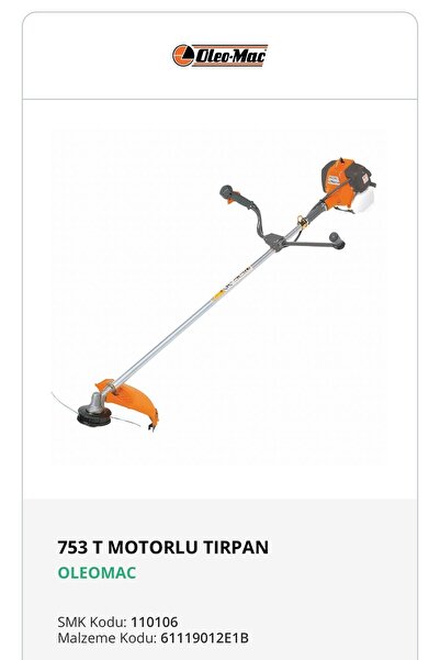 Oleomac 753 T MOTORLU TIRPAN OLEOMAC