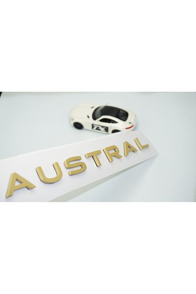DK Tuning Χρώμα: Κίτρινο ABS 3M - Λογότυπο: Austral Gold, Τσάντα με γράμματα αποσκευών συμβατή με Renault