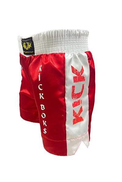 REMEGE Kickboks Şortu Silikon Dişlik ve 3,5 Metre Bandaj Kick Boks Üçlü Set
