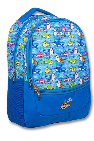 ÜMİT ÇANTA Rucsac și set de prânz pentru școala primară Cennec Blue Fishes - Băiat
