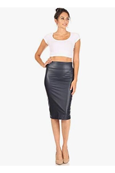 ARDSU Suni Deri Dizalti Etek Arkadan kapalı yırtmaçlı,