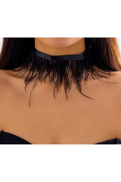 SmY Bag Design Vintage Shaggy Choker Necklace Collar