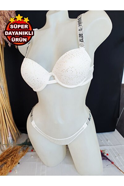 KEMSON Σετ σουτιέν με στήριγμα Underwire Double Push Up Stone Σέξι εσώρουχα με προίκα