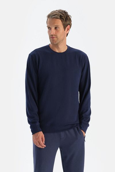 Dagi Ανδρικό φούτερ Modal Bis Collar Navy Blue
