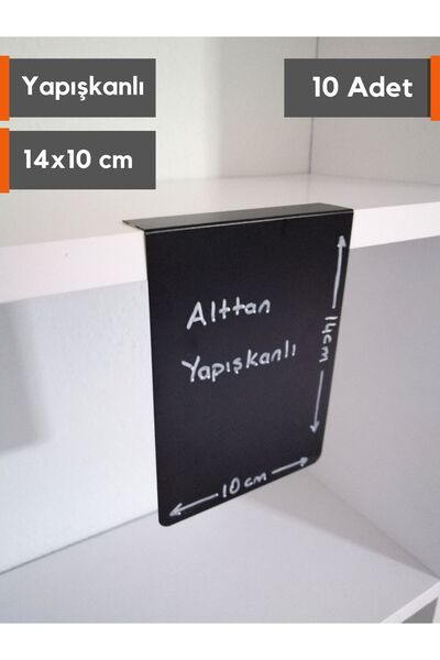 Şeffaf Etiket 10 komada PVC tabla crna etiketa 14x10 cm lepljiva pločica sa i...