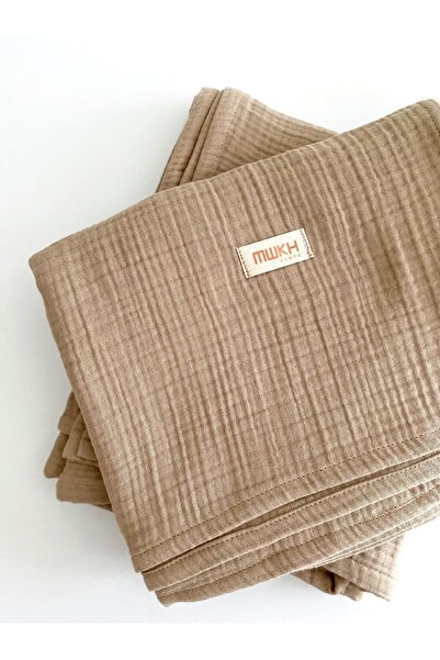 Muukh store بطانية موسلين متعددة الأغراض 4 طبقات - 100% قطن - 100 سم * 130 سم...