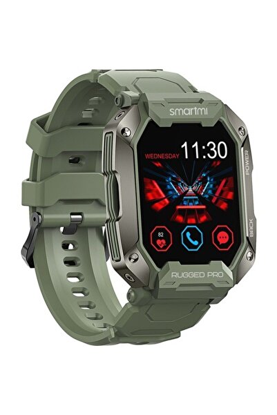 SmartMi Rugged Pro Akıllı Saat Yeşil Tansiyon Ölçme Ve Konuşma Özelliği