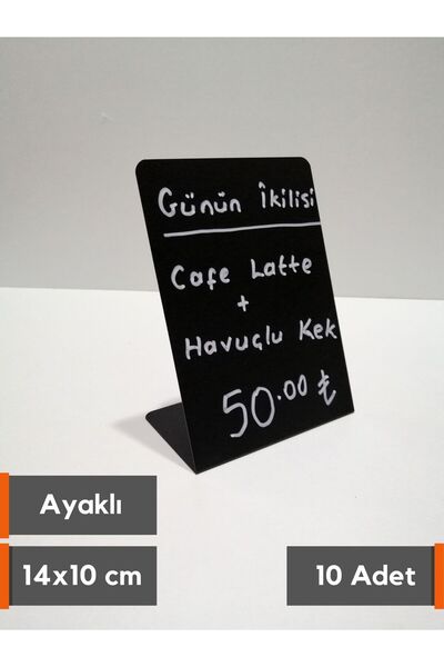 Şeffaf Etiket 10 komada brisivih tabli, crna etiketa 14x10 cm, informacije o ...