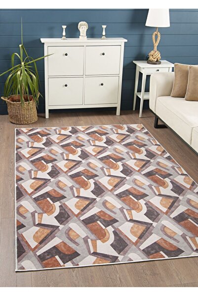 venucci home & living Simurg Yumuşak Kaymaz Taban Post Peluş Shaggy Salon Otu...