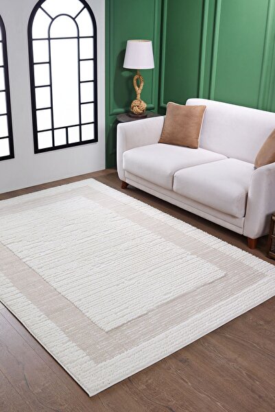 venucci home & living Quincey Bukleli Yumuşak Peluş Post Shaggy Krem Çocuk Od...