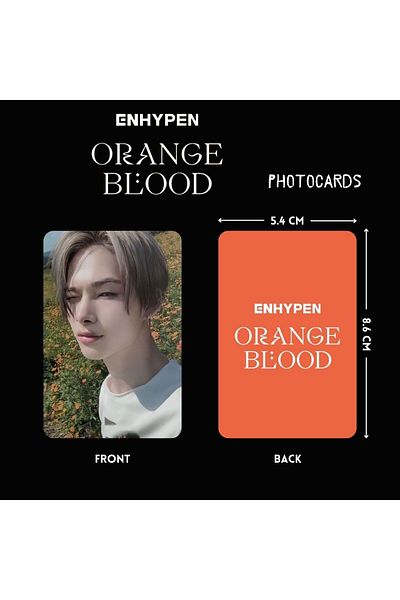 Kpop Dünyasi ENHYPEN NIKI "Orange Shoulder" Photocard Set