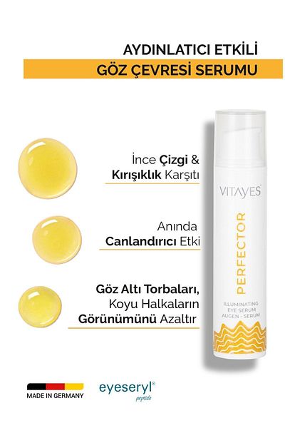VITAYES Peptide Complex Eye Contour Serum for Purple Circles and Bags - Revitalizing and Firming Care