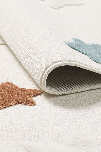 venucci home & living Quincey Bukleli Yumuşak Peluş Post Shaggy Krem Çocuk Odası Oturma Odası Salon Mutfak Halısı