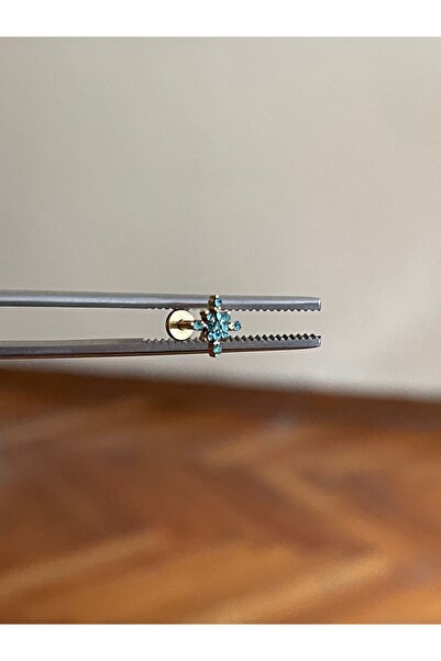 Rupen Kraft 316 L Cerrahi Çelik Dudak Piercing Kıkırdak Helix Tragus Conch Piercingi Yıldız Piercing