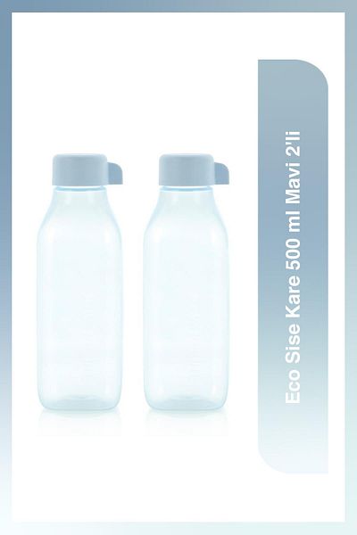 Tupperware Eco Sise Square 500 Ml Blue 2 Pack