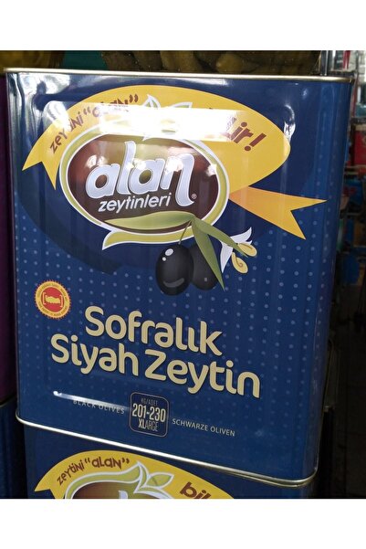 Alan Özel Special Siyah Zeytin 201-230 Xl Kalibre 10 kg Teneke