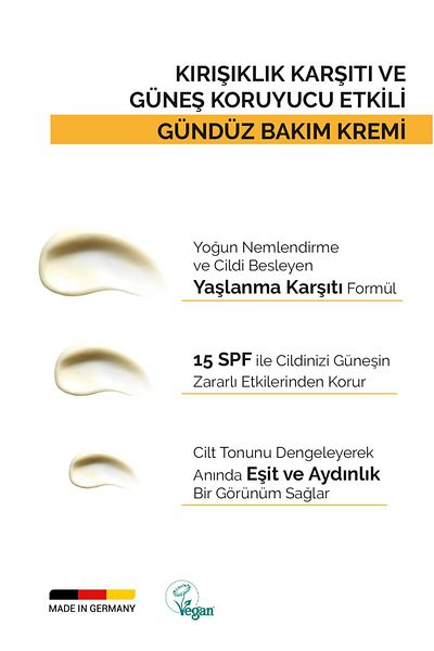 VITAYES كريم نهاري للوجه بعامل حماية من الشمس 15 SPF - مرطب، واقي من الشمس، مضاد للتجاعيد، فعال في التنشيط الفوري