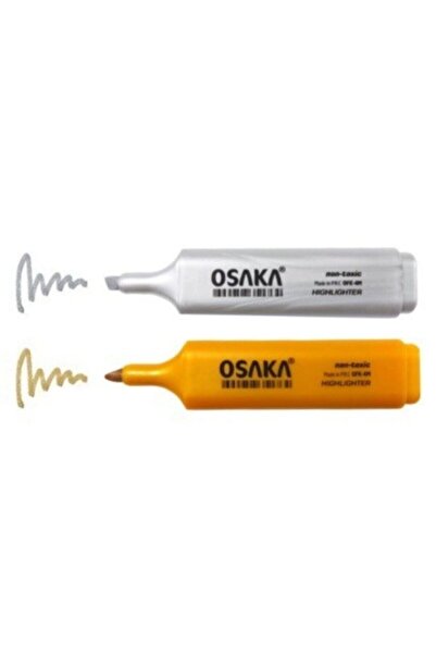 Osaka Metalik Fosforlu Kalem 2 Renk (ALTIN GÜMÜŞ) F.k