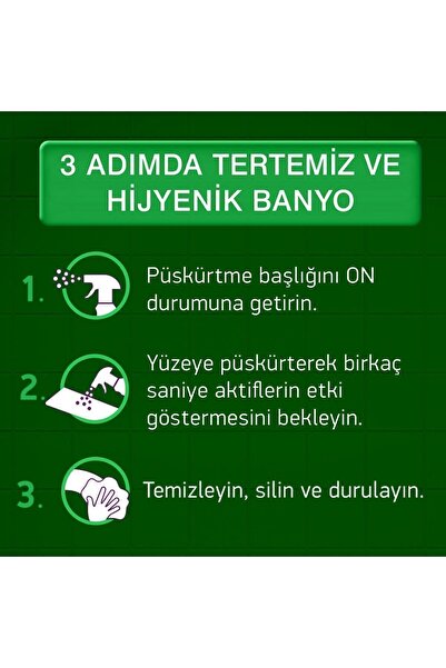 Cillit Bang Doğal Güç Limonlu %100 Banyo Temizleyici Sprey 750 ml