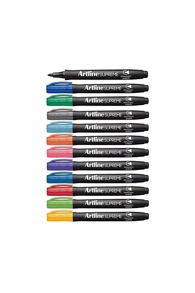 artline Supreme Permanent Marker 12 Color Set