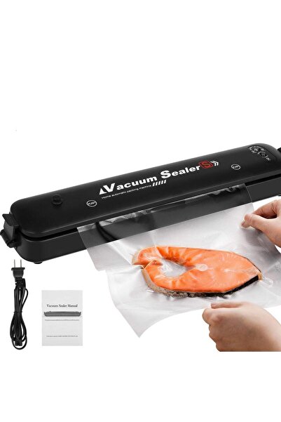 Gerçek Efsane Otomatik Vakum Makinesi Ev Gıda Yapıştırma Makinesi 10 Tırtıklı Poşet Hediyeli