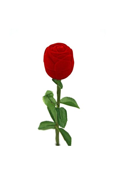 Genel Markalar Kırmızı Gül Şeklinde Yüzük Kutusu