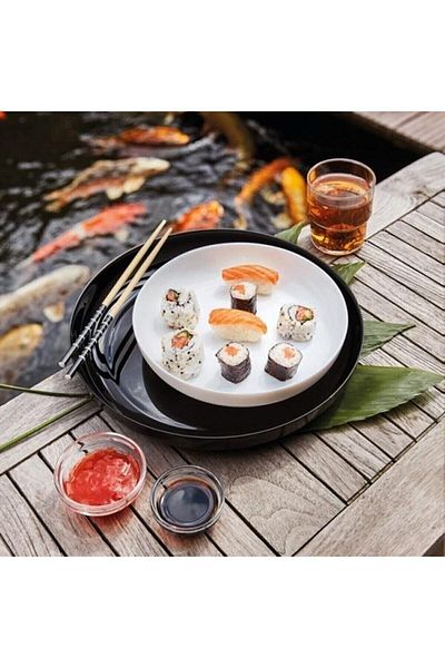 Luminarc 29 Cm Wide Black Asiette Measure Serving Plate - 2 Pieces
