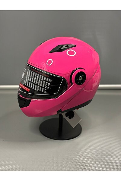 JK20 Jk 115 Güneş Vizörlü Çene Açılır Kask PİNK (A)