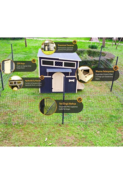 MANDU Private Ahşap Bahçeli Köpek Kulübesi