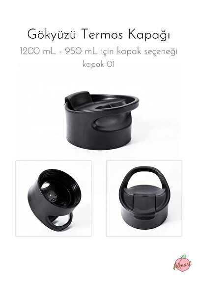 Genel Markalar Gökyüzü Termos Kapağı - 1200 Ml / 950 Ml Için Kapak Seçeneği -...