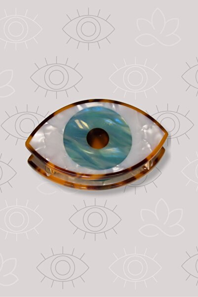 Lotus Selfcare Accessories Cataramă osoasă perlata în formă de ochi NAZAR