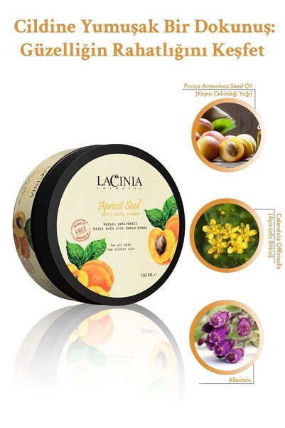 Lacinia 150 ml Oily Skin Care Cream - Suitable for Hand, Face and Body Care