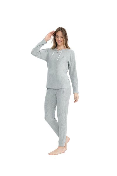 U.S. Polo Assn. US Polo Assn. Women's Gray Pajama Set - Melange