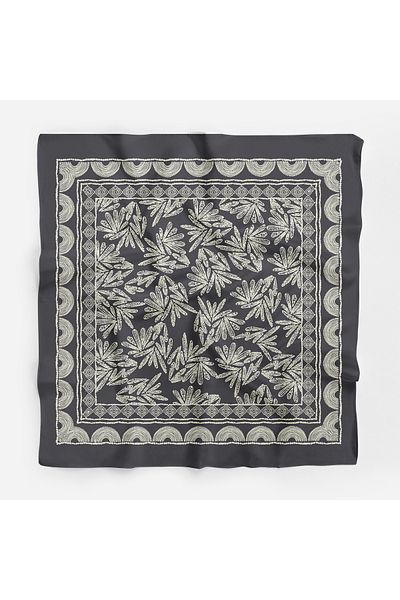 Modabutik Bandană neagră pentru femei cu modele etnice - 70x70 DG12200-01