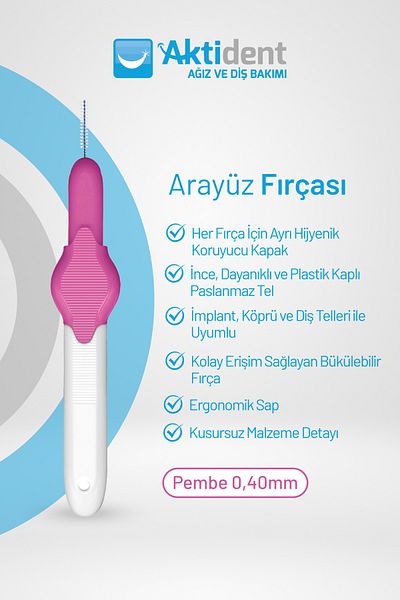 Aktident Pink Interface Brush Set of 6